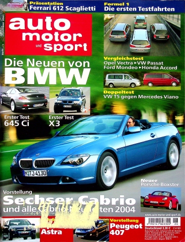 Deckblatt Auto Motor und Sport (26/2003)